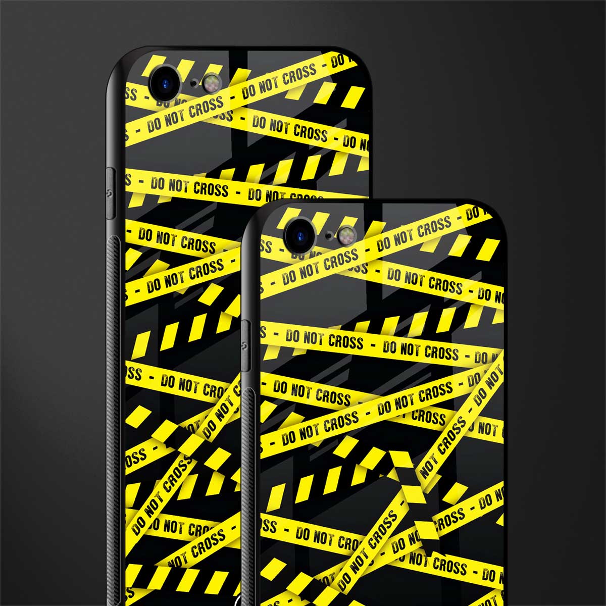 do not cross warning glass case for iphone se 2020 image-2