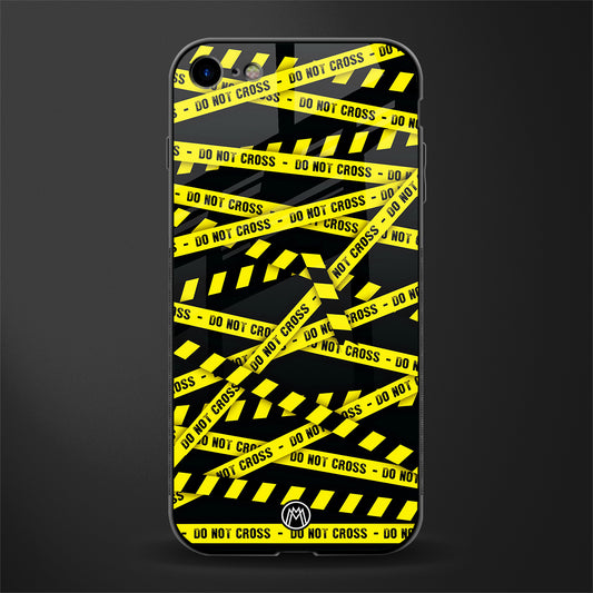 do not cross warning glass case for iphone se 2020 image