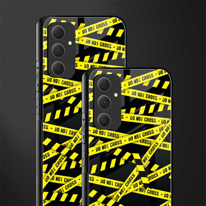 do not cross warning back phone cover | glass case for samsung galaxy a54 5g
