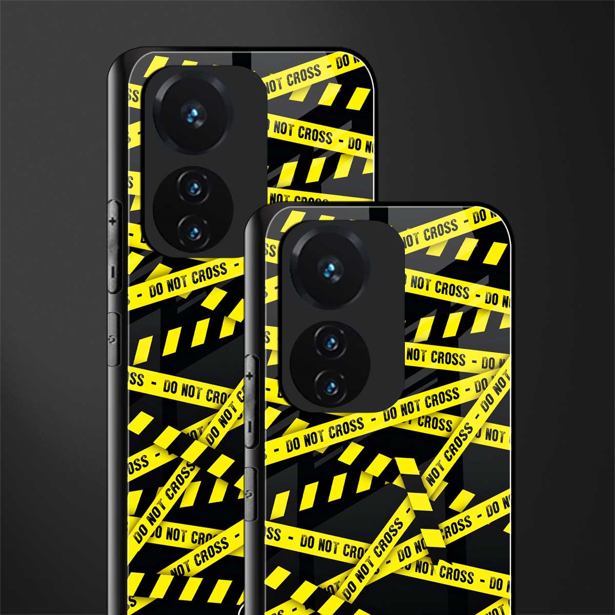 do not cross warning back phone cover | glass case for vivo t1 44w 4g