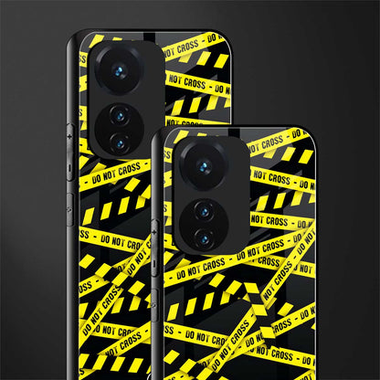 do not cross warning back phone cover | glass case for vivo t1 44w 4g