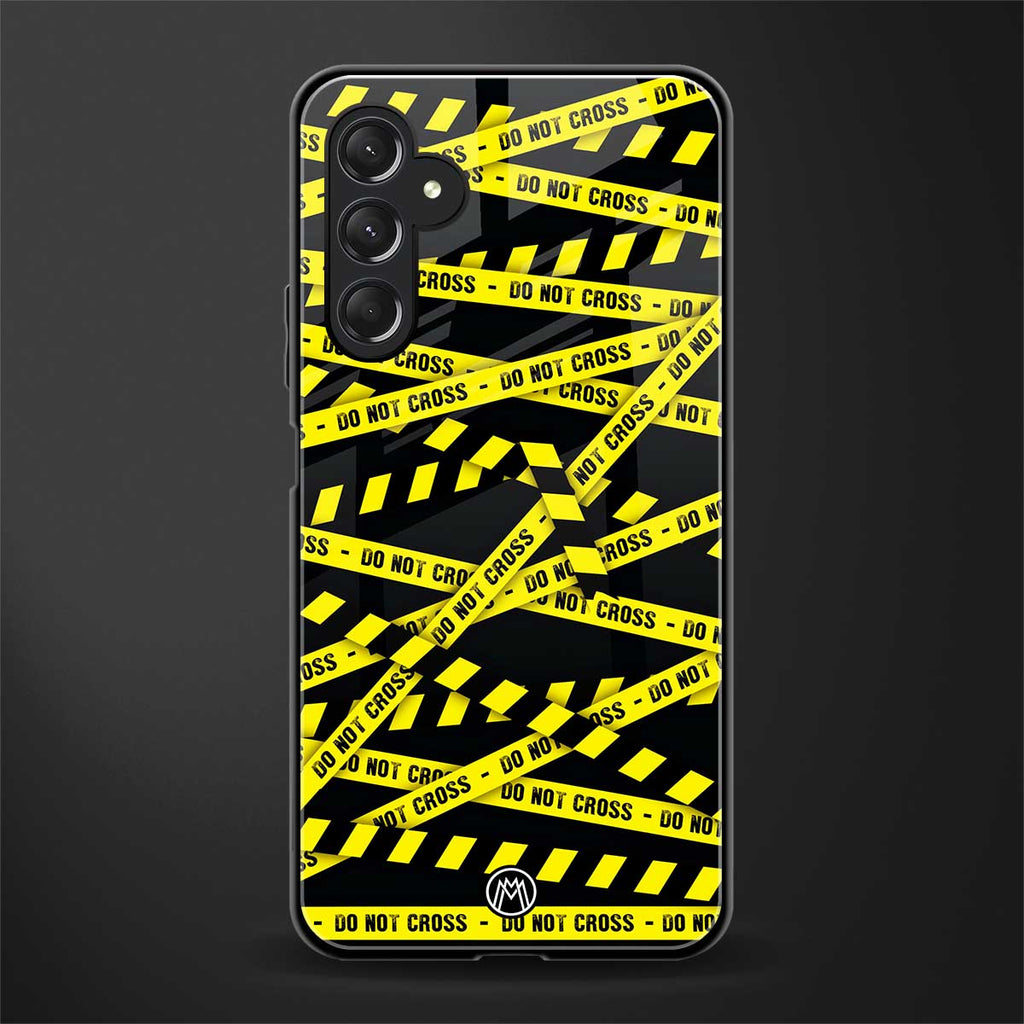do not cross warning back phone cover | glass case for samsun galaxy a24 4g