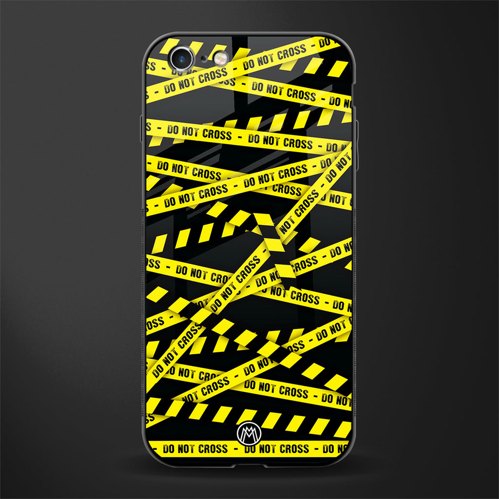 do not cross warning glass case for iphone 6s image