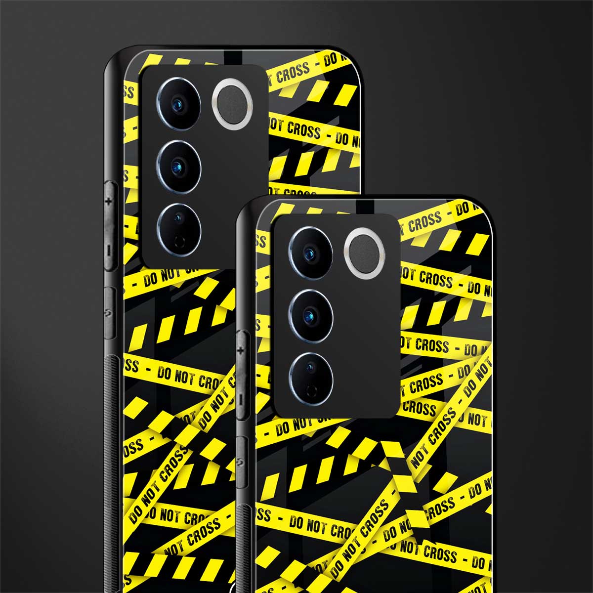 do not cross warning back phone cover | glass case for vivo v27 pro 5g