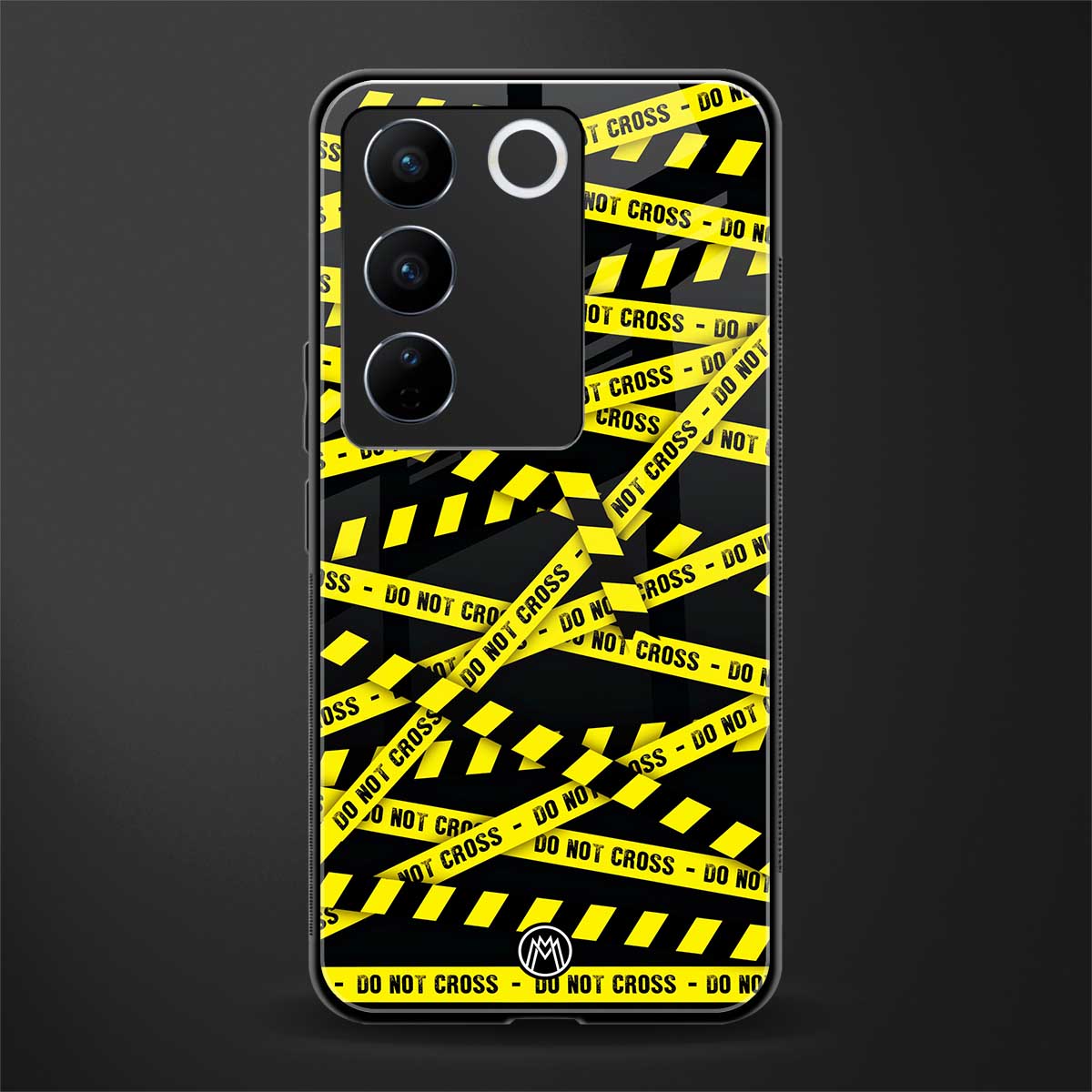 do not cross warning back phone cover | glass case for vivo v27 pro 5g
