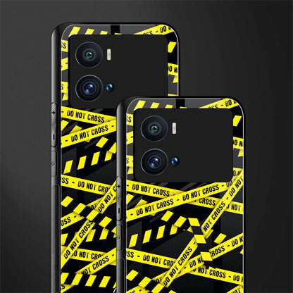 do not cross warning back phone cover | glass case for iQOO 9 Pro