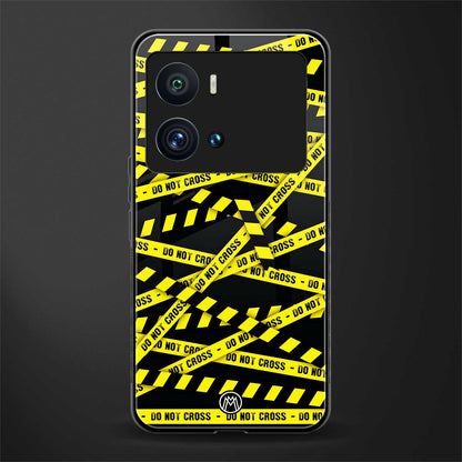 do not cross warning back phone cover | glass case for iQOO 9 Pro