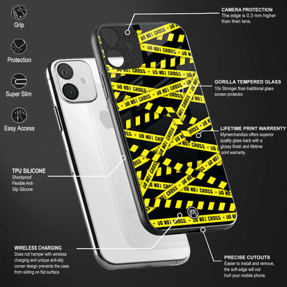 do not cross warning back phone cover | glass case for vivo t1 44w 4g