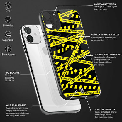 do not cross warning back phone cover | glass case for vivo y22