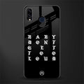 don't get too loud glass case for samsung galaxy a20 image