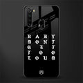 don't get too loud glass case for redmi note 8 image