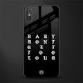 don't get too loud glass case for redmi 9a image