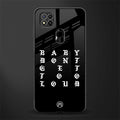 don't get too loud glass case for redmi 9c image