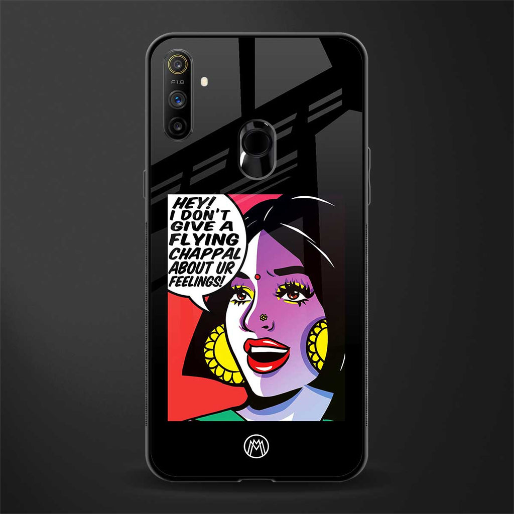 don't give a flying chappal glass case for realme narzo 10a image