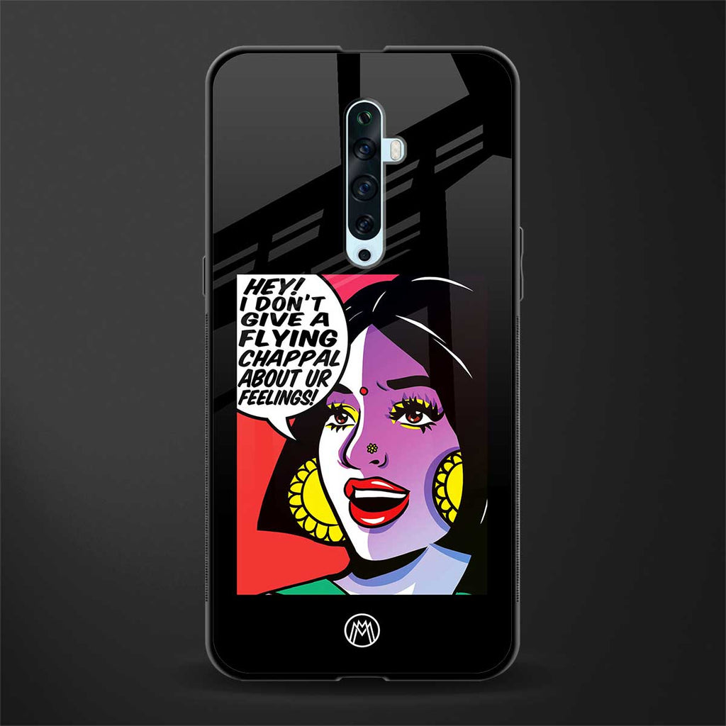don't give a flying chappal glass case for oppo reno 2z image