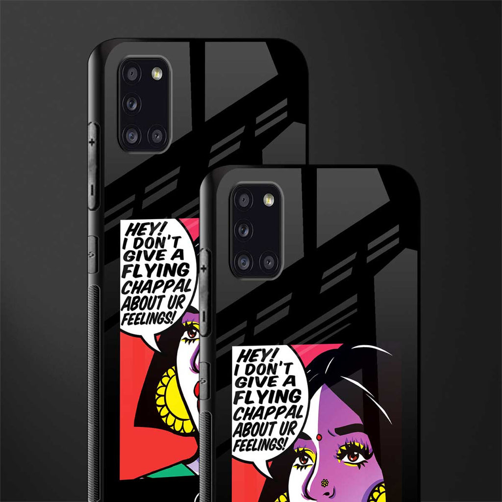 don't give a flying chappal glass case for samsung galaxy a31 image-2