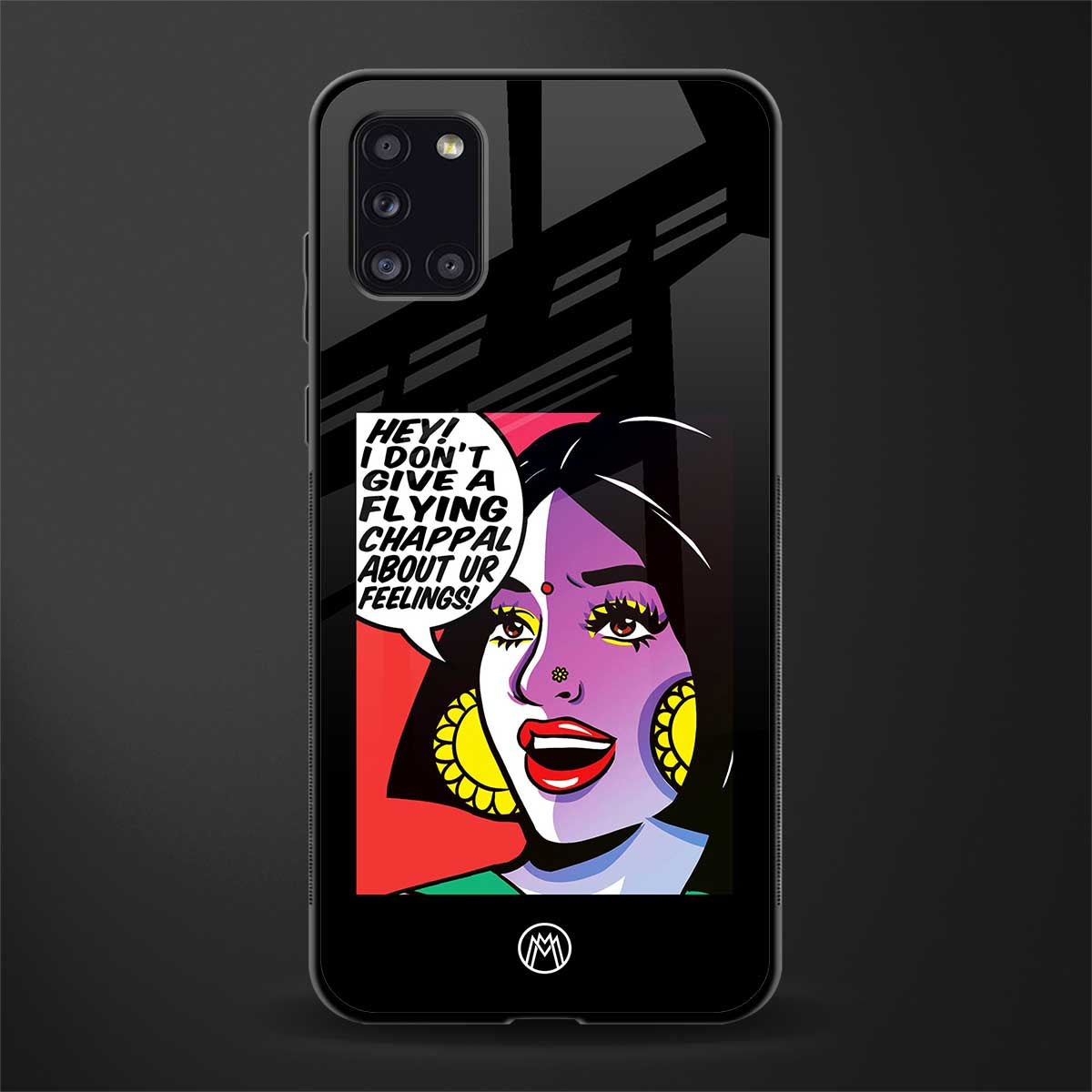 don't give a flying chappal glass case for samsung galaxy a31 image