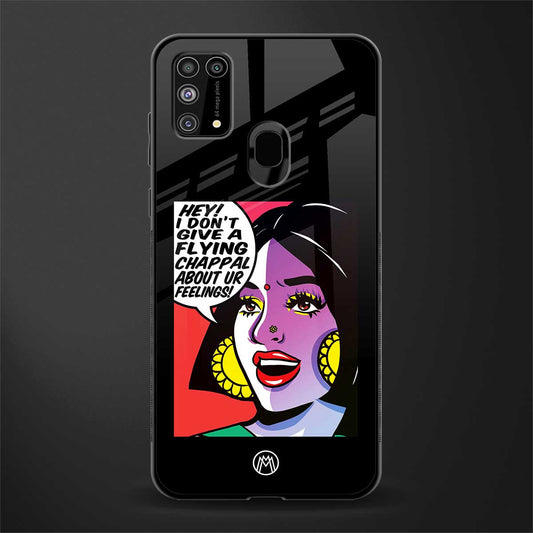 don't give a flying chappal glass case for samsung galaxy m31 prime edition image
