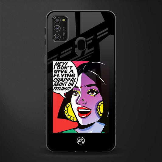 don't give a flying chappal glass case for samsung galaxy m21 image