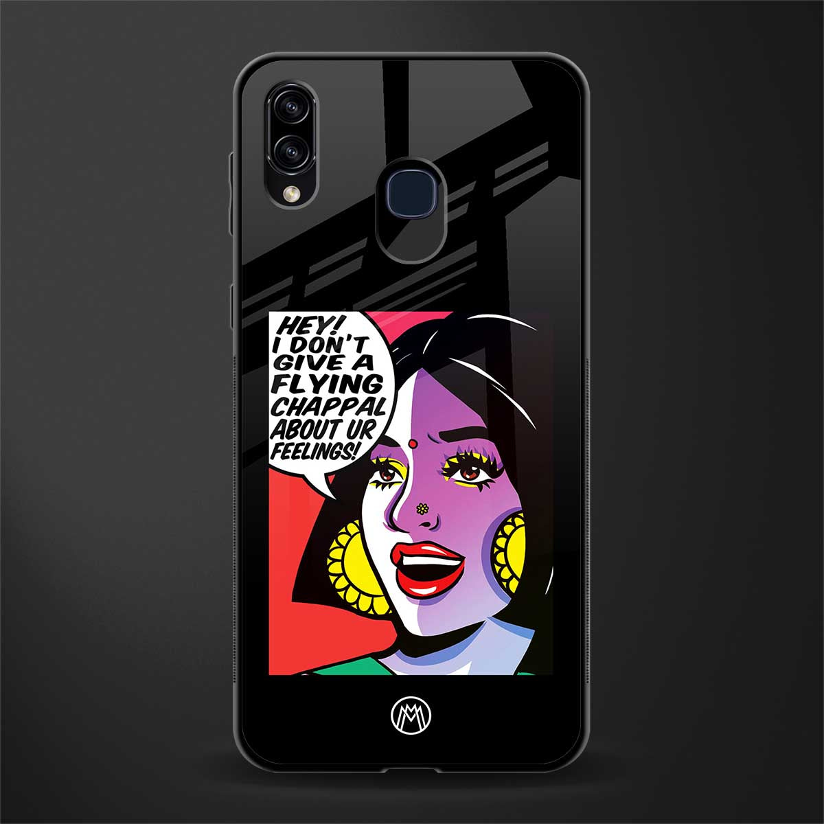 don't give a flying chappal glass case for samsung galaxy m10s image