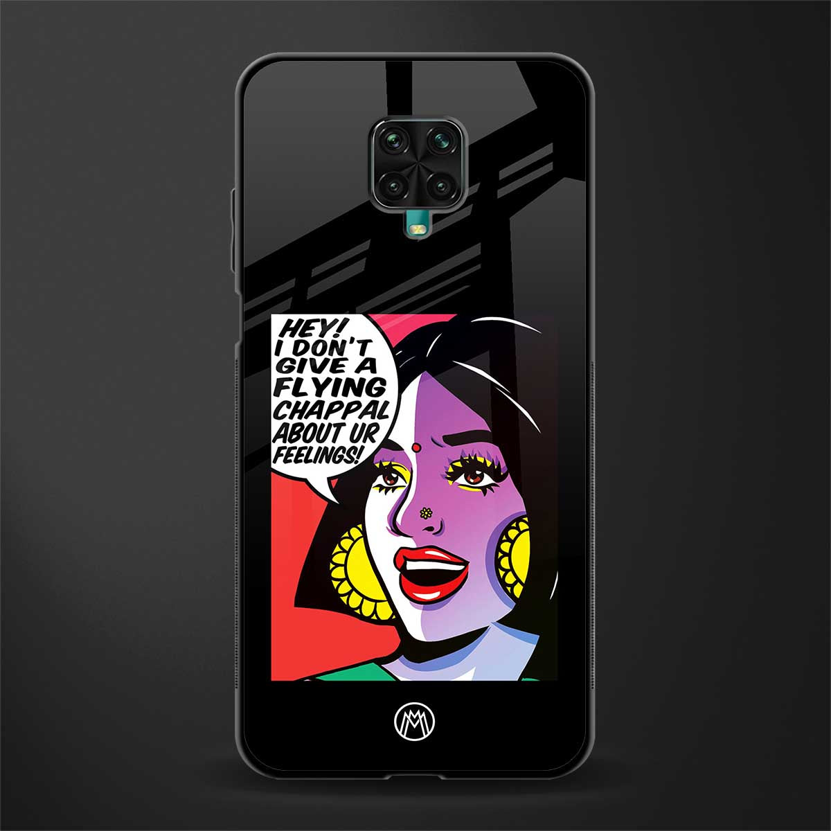 don't give a flying chappal glass case for poco m2 pro image