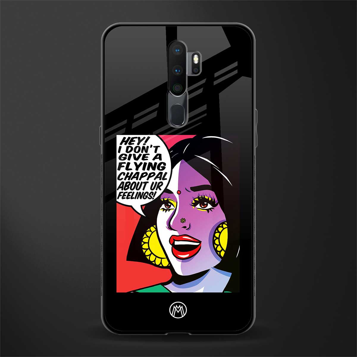 don't give a flying chappal glass case for oppo a5 2020 image