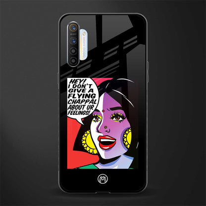 don't give a flying chappal glass case for realme x2 image