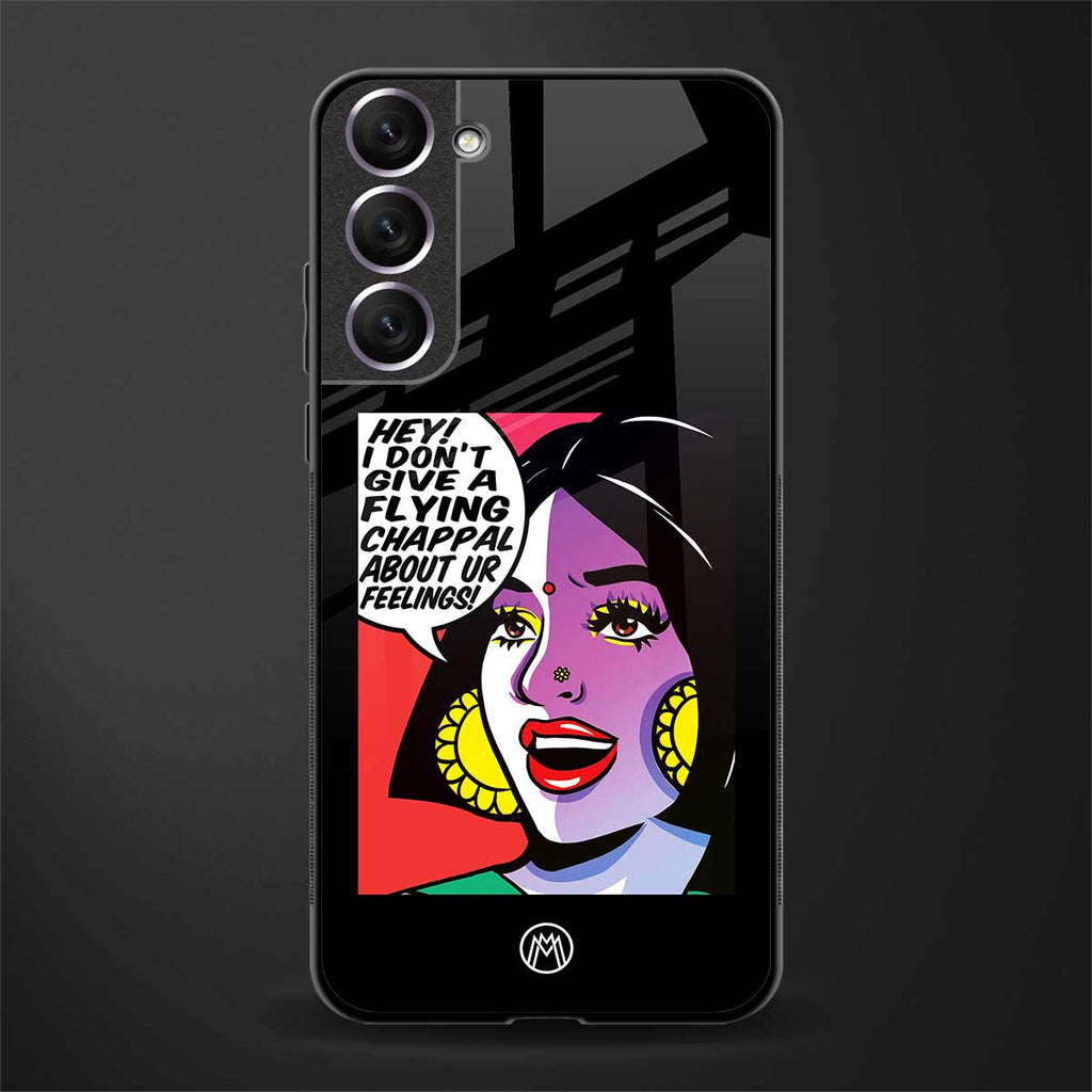 don't give a flying chappal glass case for samsung galaxy s21 plus image