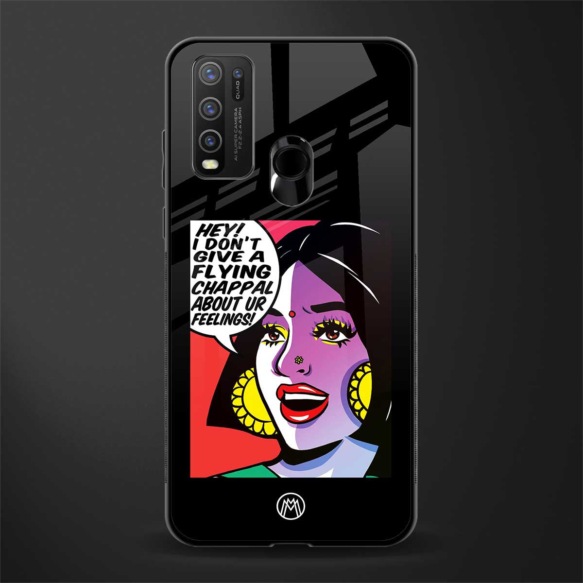 don't give a flying chappal glass case for vivo y50 image