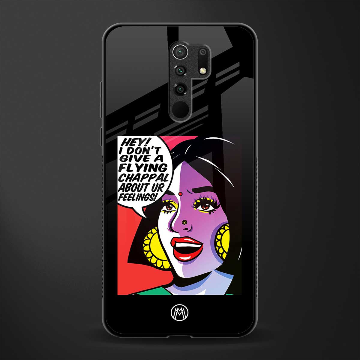 don't give a flying chappal glass case for poco m2 image