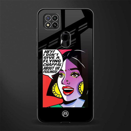 don't give a flying chappal glass case for redmi 9 image