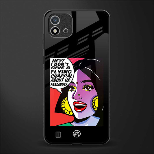 don't give a flying chappal glass case for realme c20 image