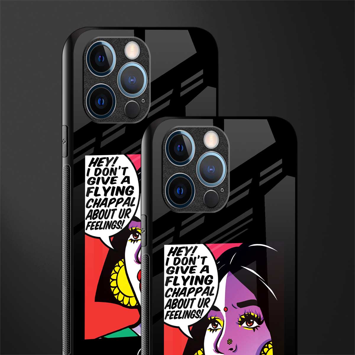 don't give a flying chappal glass case for iphone 12 pro image-2