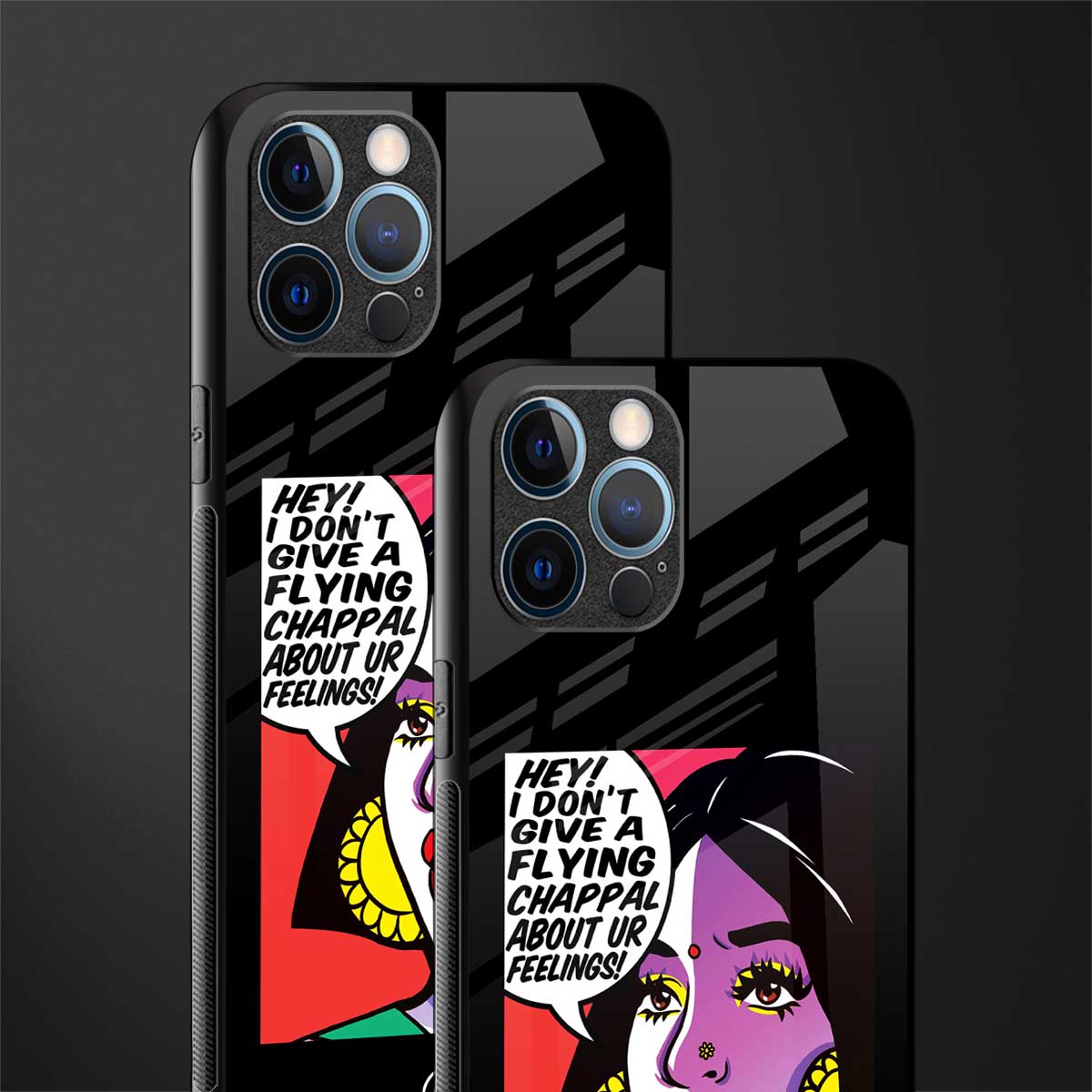 don't give a flying chappal glass case for iphone 12 pro max image-2