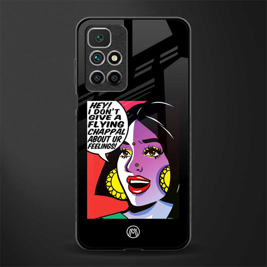 don't give a flying chappal glass case for redmi 10 prime image
