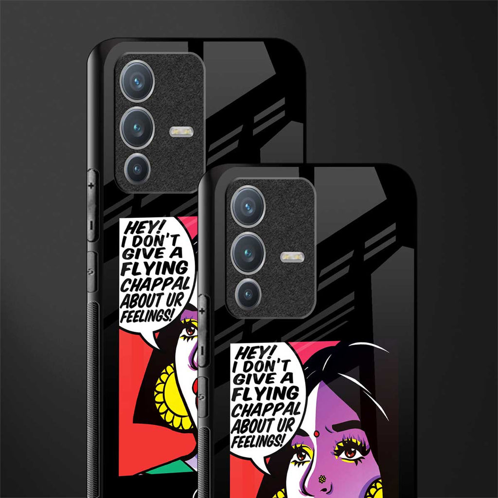 don't give a flying chappal glass case for vivo v23 pro 5g image-2