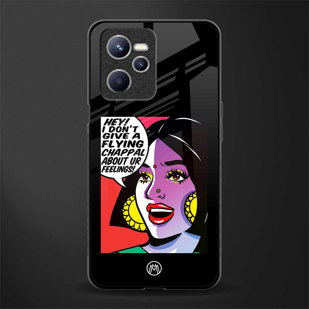 don't give a flying chappal glass case for realme c35 image