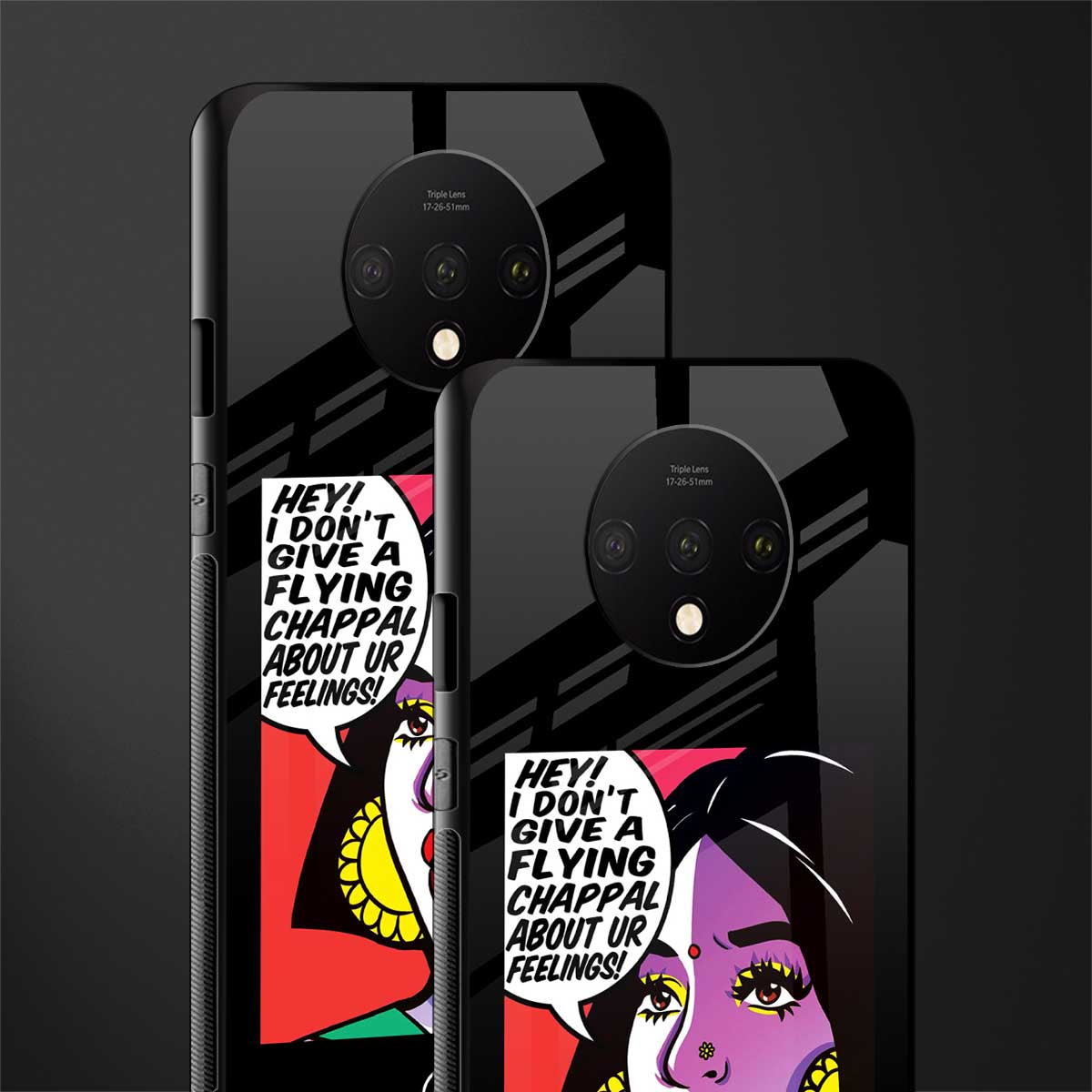 don't give a flying chappal glass case for oneplus 7t image-2