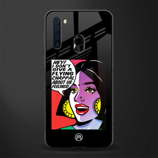 don't give a flying chappal glass case for samsung a21 image