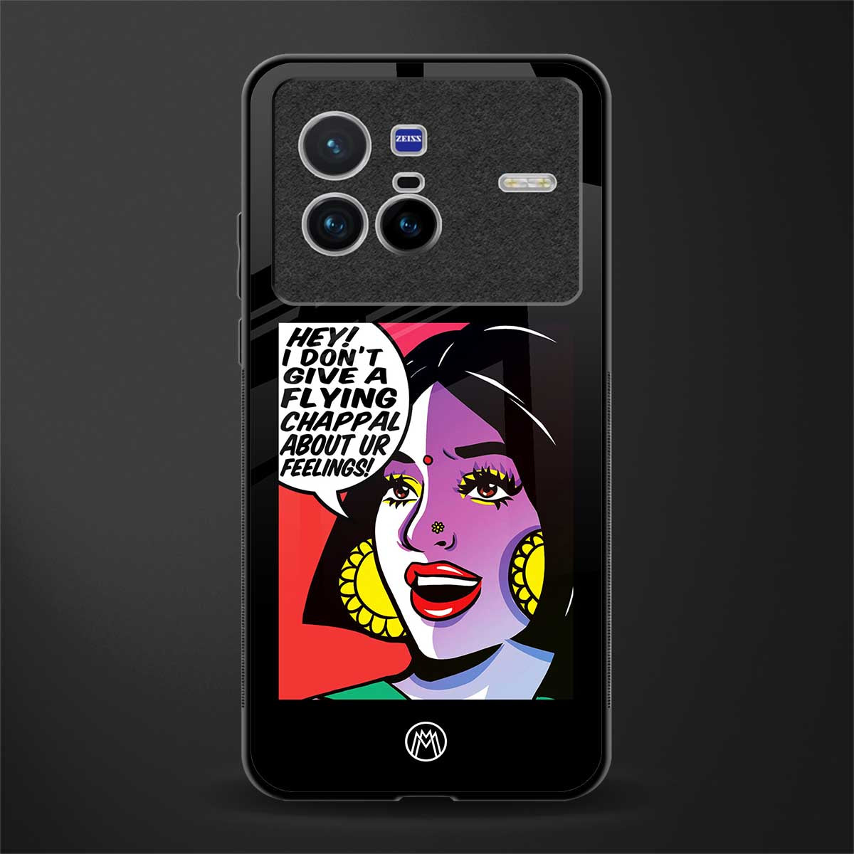 don't give a flying chappal glass case for vivo x80 image