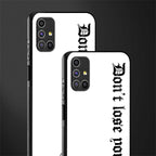 don't lose yourself glass case for samsung galaxy m31s image-2