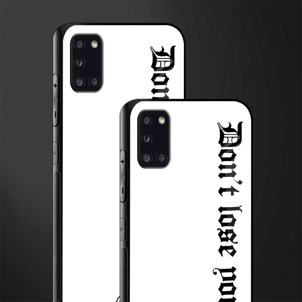 don't lose yourself glass case for samsung galaxy a31 image-2