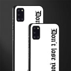 don't lose yourself glass case for samsung galaxy a31 image-2