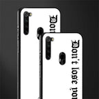 don't lose yourself glass case for redmi note 8 image-2