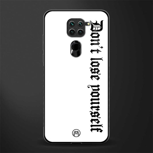 don't lose yourself glass case for redmi note 9 image
