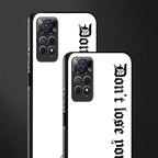 don't lose yourself glass case for redmi note 11 pro image-2