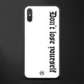 don't lose yourself glass case for redmi 9a image