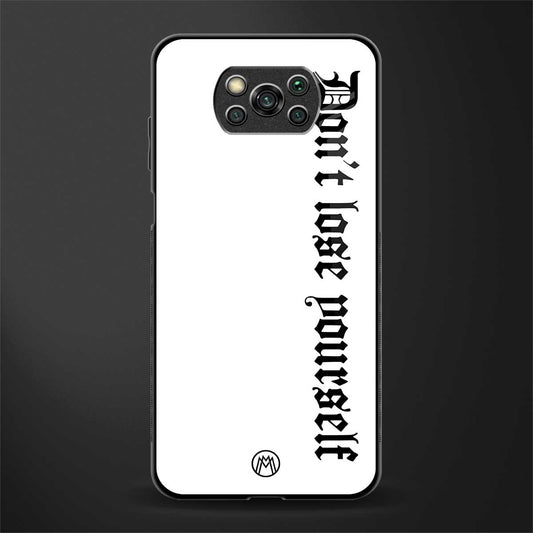 don't lose yourself glass case for poco x3 pro image
