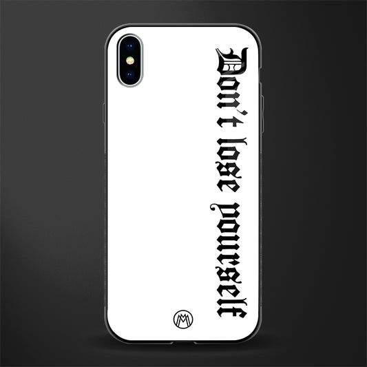 don't lose yourself glass case for iphone xs max image