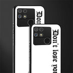 don't lose yourself back phone cover | glass case for realme narzo 50a